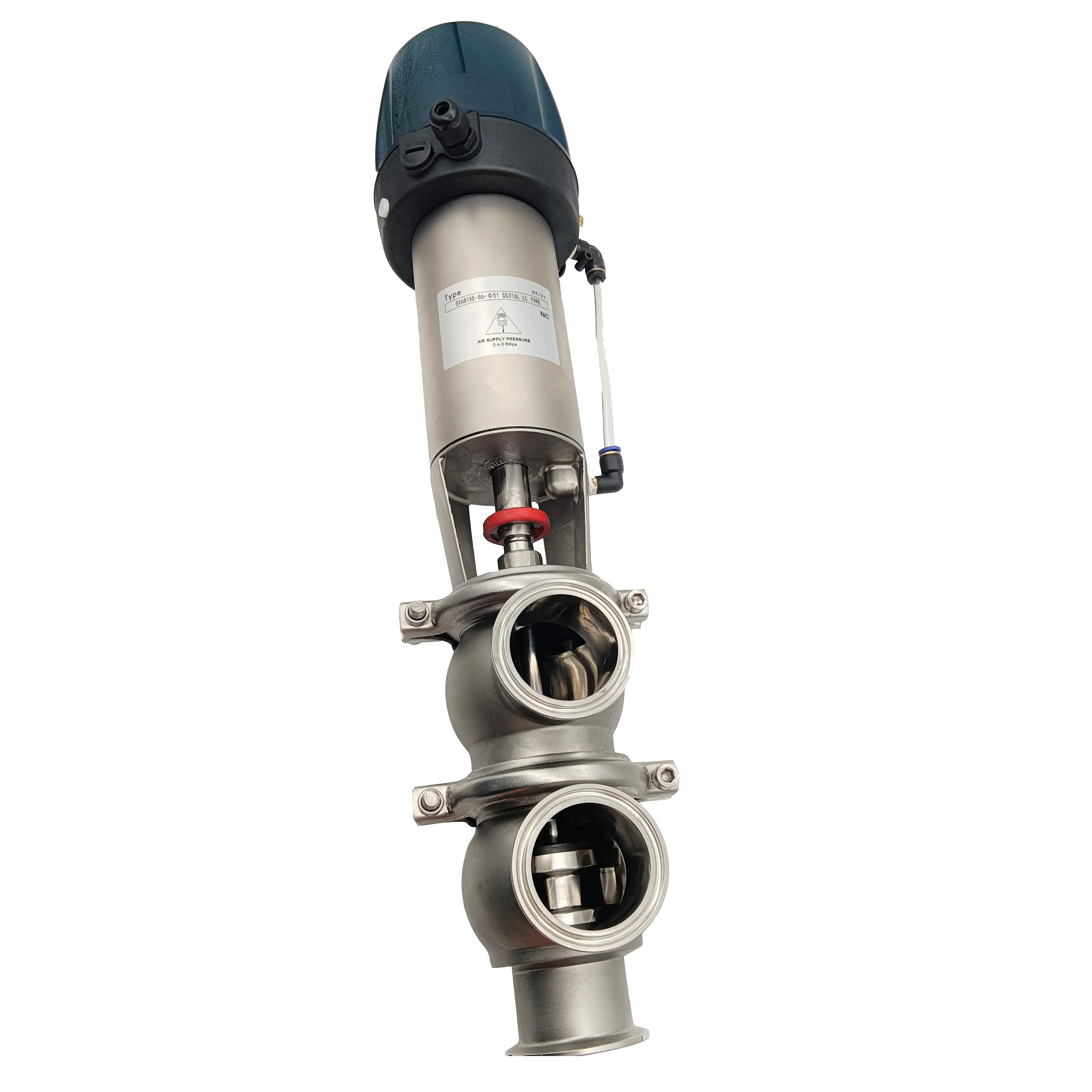 Manufacturer supplies intelligent pneumatic stainless steel ball type quick installation three-way directional valve