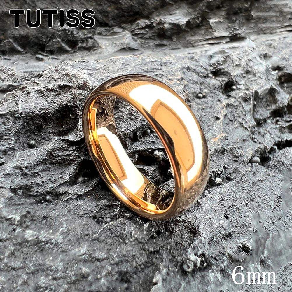 TUTISS 2/3/4/5/6/7/8/10mm Multiwidths Tungsten Carbide Ring Men Women Wedding Band Rose Gold Color Pupular Jewelry