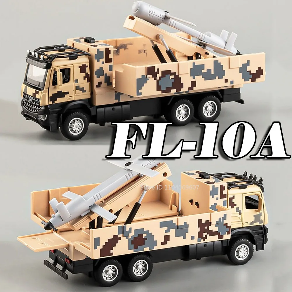 1:35 Schaal FL-10A ATTACK-11 Speelgoed Model Auto Metalen Diecast Militaire Voertuigen Geluid Licht Deuren Geopend Pull Back voor Jongens Geschenken
