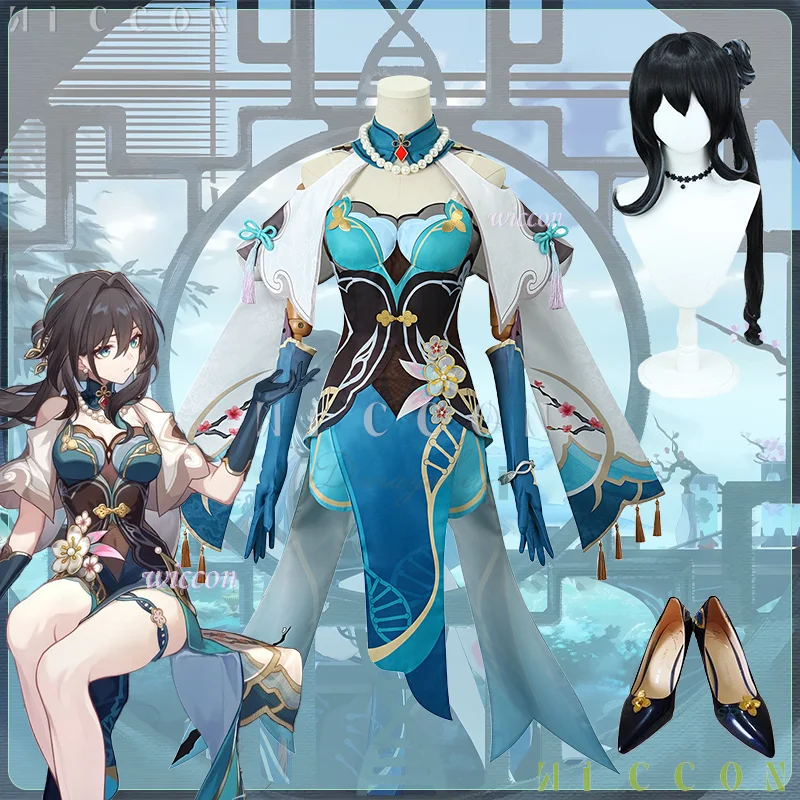 

Костюм на Хэллоуин Ruan Mei, карнавальный костюм, парик, обувь, аксессуары, игра Honkai Star Rail, женский карнавальный наряд Comic-con для взрослых