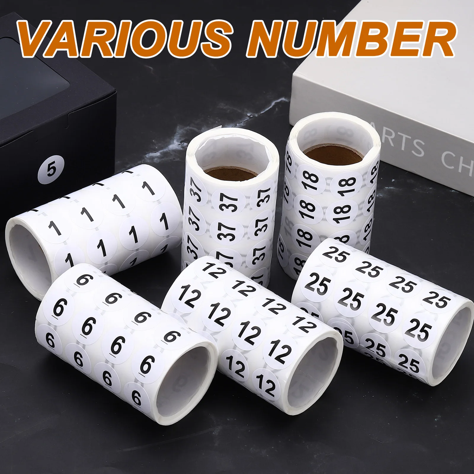 1000Pcs 20mm Number Stickers Number 1-40 Circle Dot Self Adhesive Labels Stickers - Durable & Convenient for Inventory Storage
