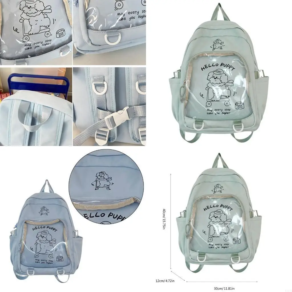 

Женский прозрачный рюкзак Itabag в японском стиле для девочек-подростков, большая вместительная школьная сумка с прозрачным