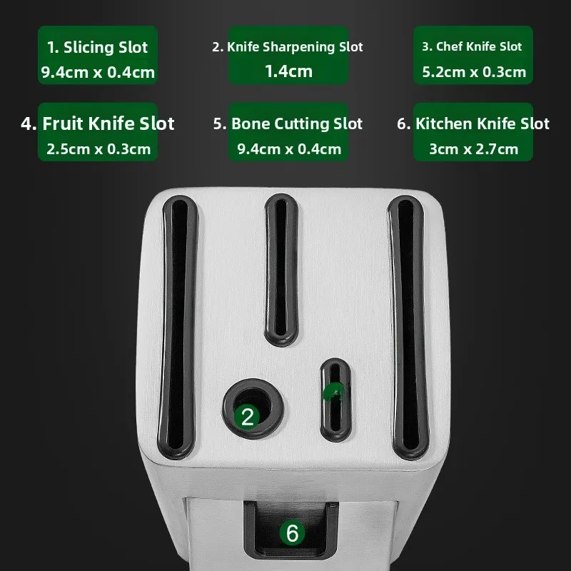 

304 Stainl Steel Knife Holder Kitchen Countertop Sle Vegetable Knife Storage Ra Tool Stand Cutlery Organizer