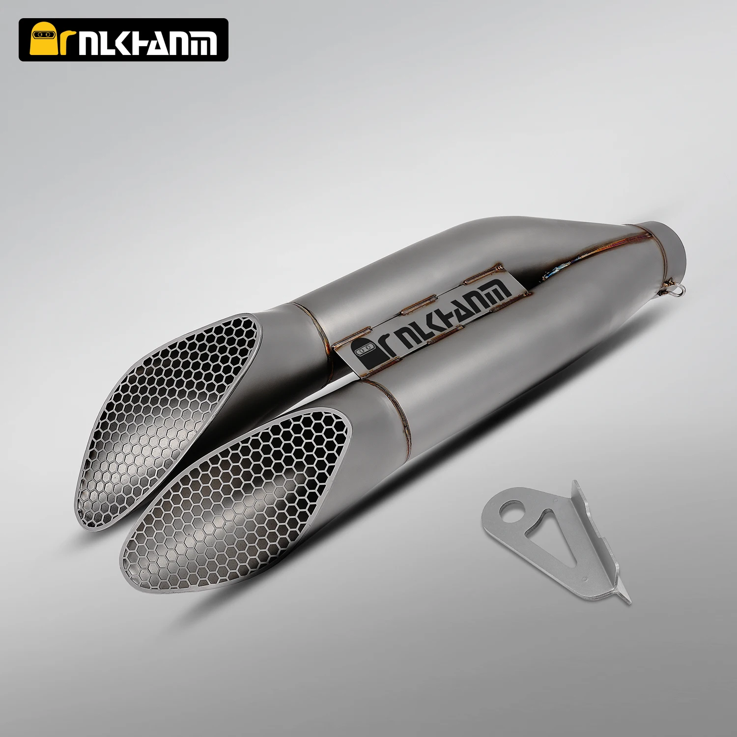 العالمي 60 مللي متر الجوزاء الفولاذ المقاوم للصدأ المزدوج منفذ الخمار ل R9 R1 GSX-R1000 ZX-4R ZX-6R ZX-10R CBR1000