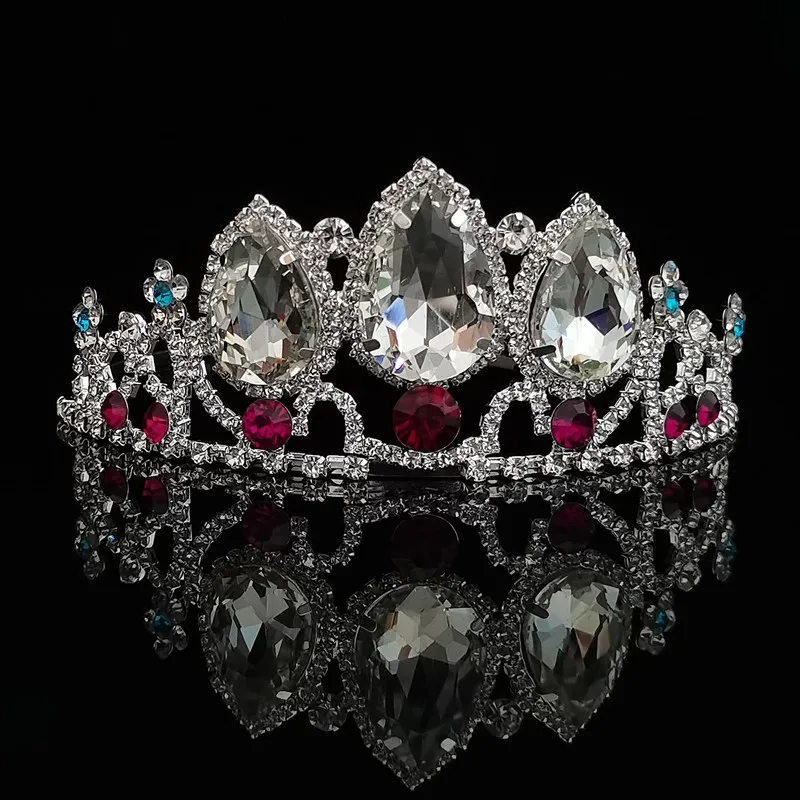 Bride Wedding TiarasBaroque Headpiece AB Crystal Rhinestone Crown Girl Princess Diadem Wedding Photography Hair Accessories