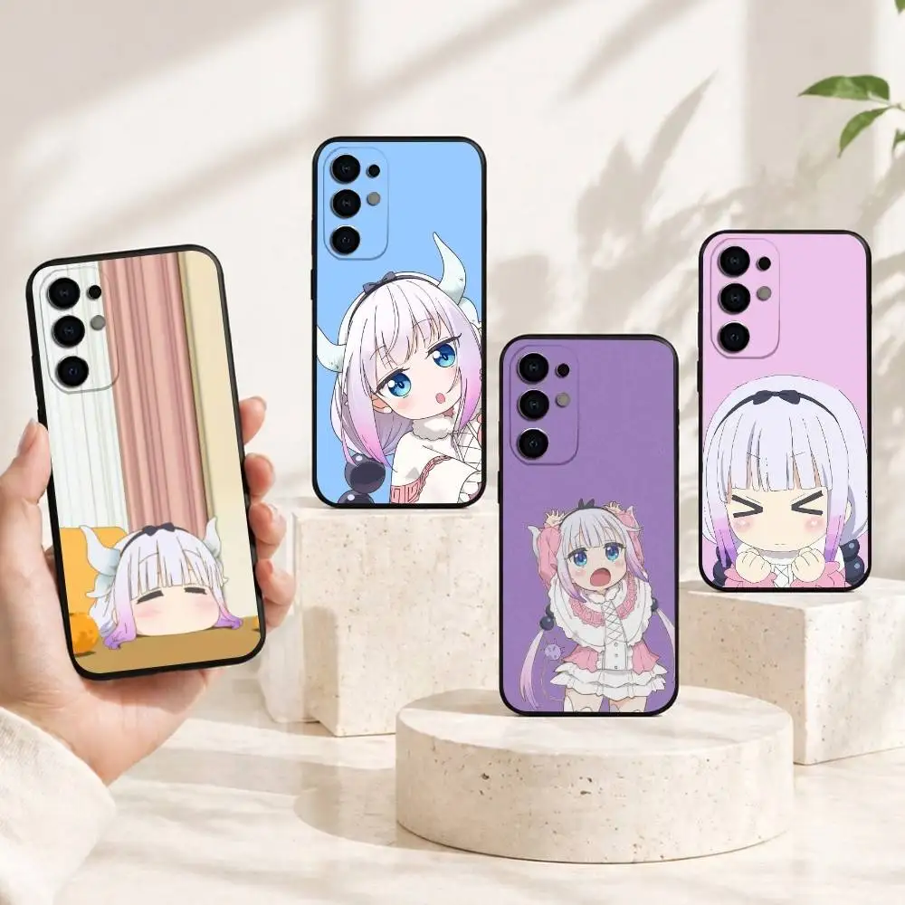 Kobayashi-san Chi Kanna Kamui Phone Case For Samsung S25,S24,S21,S22,S23,S30,Ultra,S20,Plus,Fe,Lite,Note,10,Black Cover
