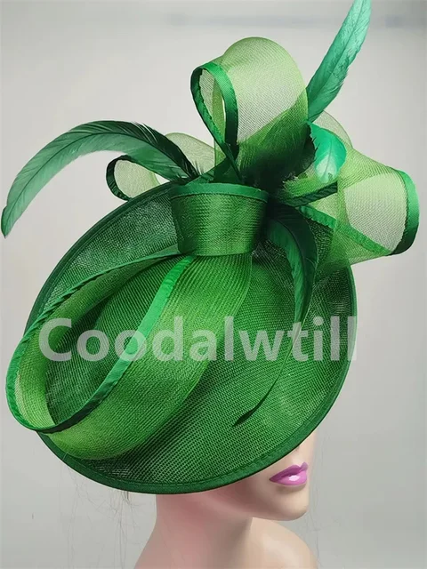 Siatkowy fascynator nakrycie głowy kobiety formalne wydarzenie Derby nakrycie głowy damskie eleganckie Mariage Millinery Cap moda ślubny kapelusz z fascynatorem
