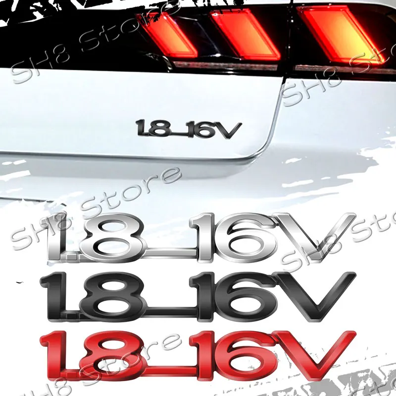 Emblema Metálico 3D para Carroceria 1.8-16V, Adesivo de Porta-Malas Traseiro para ZAFIRA ASTRA-1.6 Optima Corsa Vectra Insignia, Decalques de Estilização