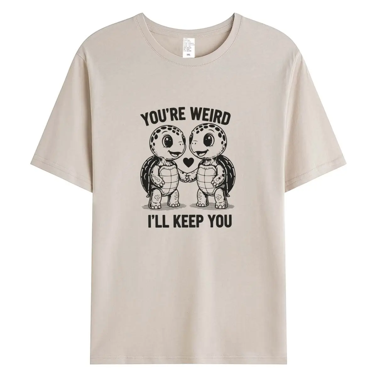 

Women Funny Cute Animal Graphic Tees Cotton Summer Short Sleeve Casual Female Tops You're Weird I'll Keep You Turtle T Shirt