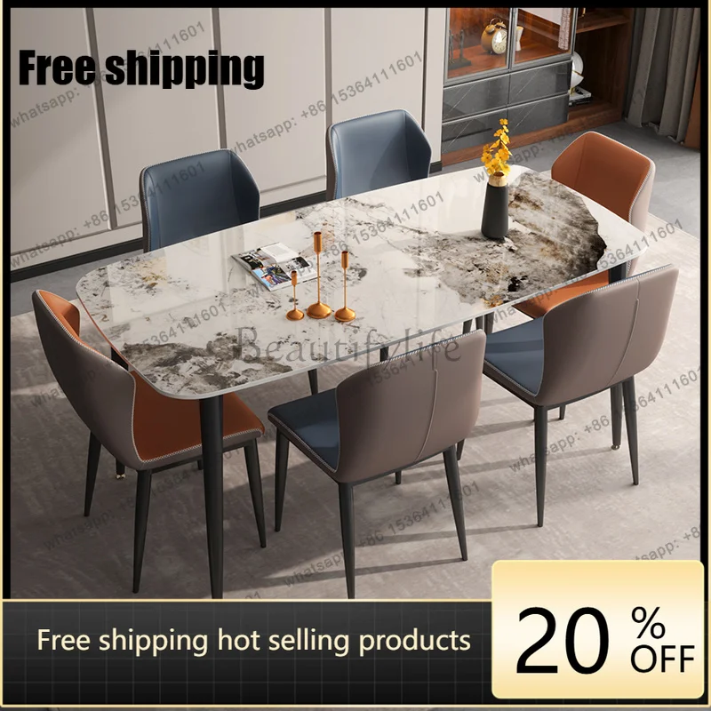 zj.Designer Style Dining Tables Chairs Legs Items Expandable Modern Dining Tables Luxury Nordic Mesas Comedor Furniture For Home