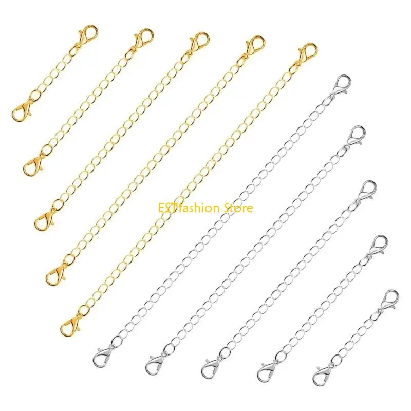Y5GC 10Pcs/Lot Necklace Extension Chain Bulk Bracelet Extender Tail Extender Chains