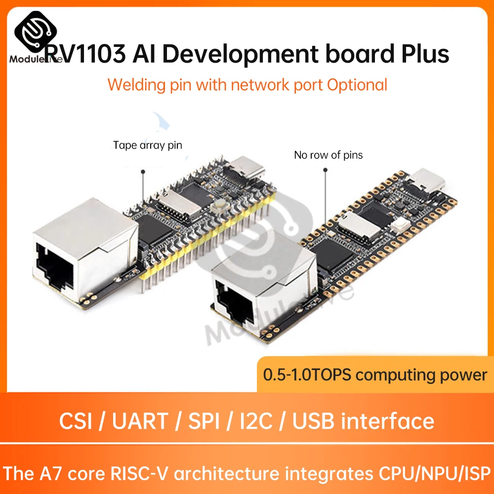 Luckfox Pico Plus Luckfox RV1103 Linux Development Board Cortex-A7 1.2GHz with Type-C Integrated RISC-V MCU with Ethernet Port