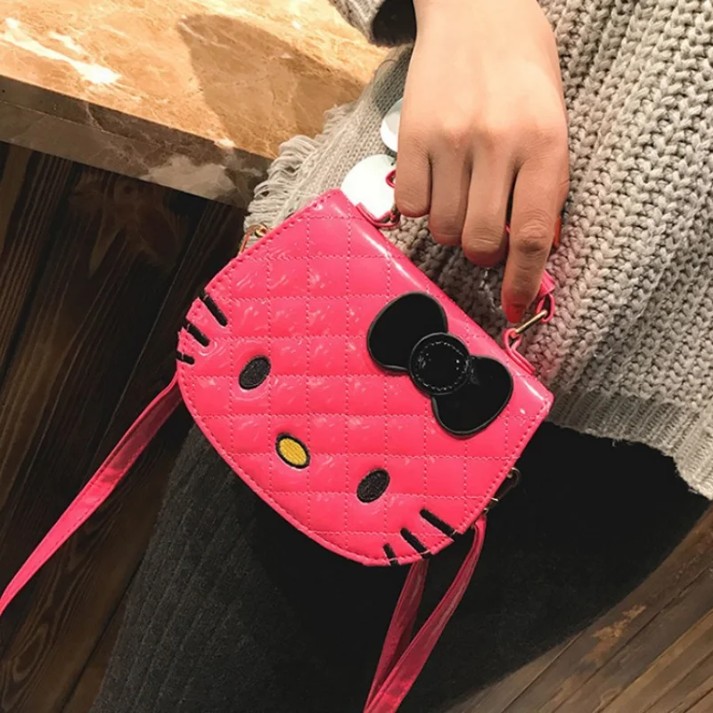 2024 neue Hallo Kitty Mädchen Umhängetaschen niedlichen Cartoon wasserdichte Umhängetasche Mode Kinder Anime Handtasche Geschenke Geburtstags geschenke