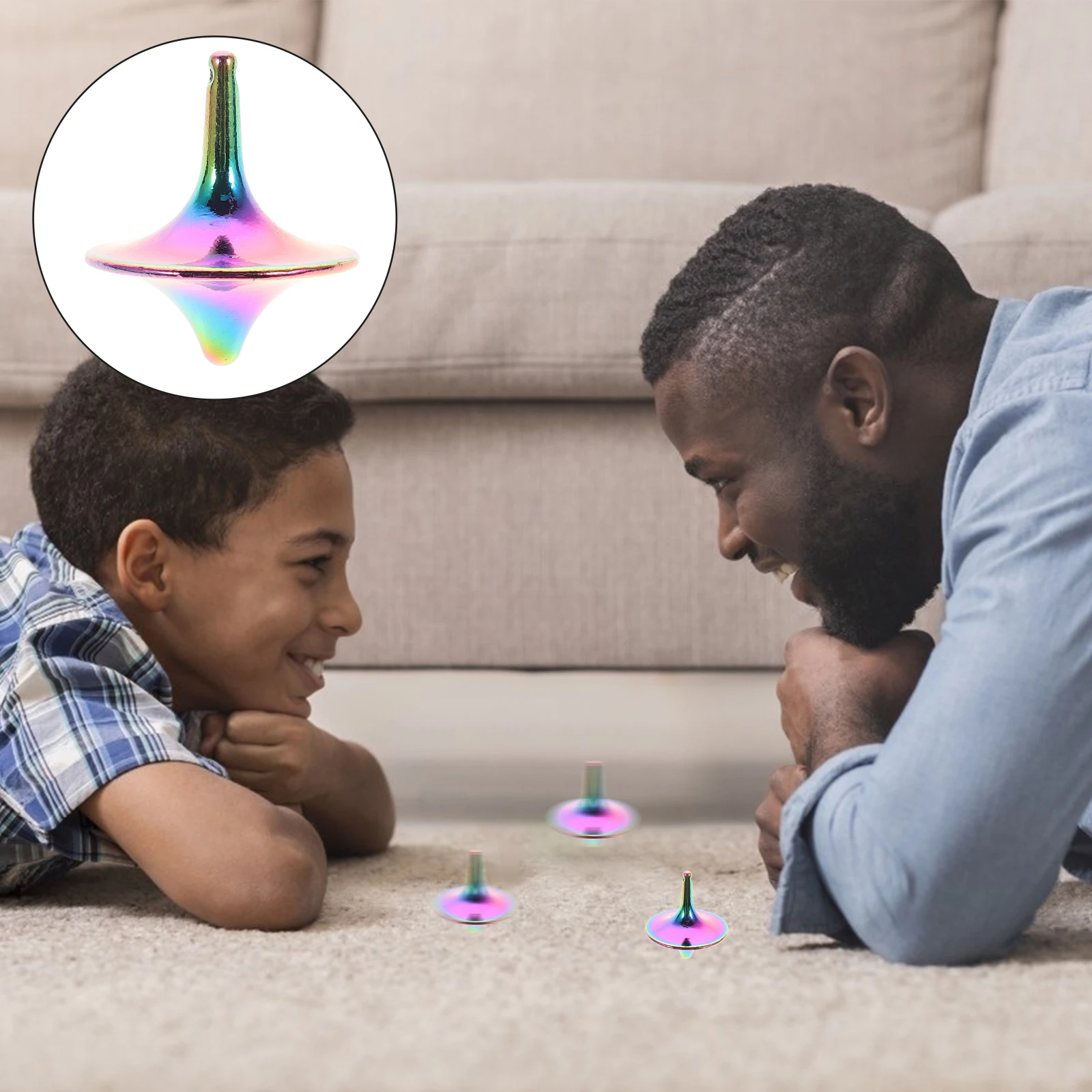 Забавный медный гироскоп, портативный декомпрессионный вращение, креативный детский аксессуар, красочные топы для детей и взрослых, прочный