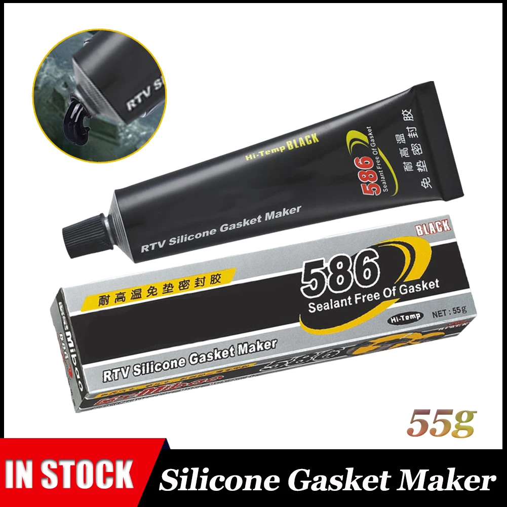 

55g Silicone Gasket Maker Black Hi-Temp Sealant Oil Resistant For Engines Automotive Sealant With High Adhesion Car Sealant