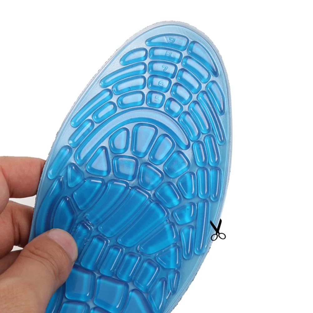 

1 Pair Insoles Gel Cushion Foot Pad For Men Women L Size Shock Absorbing Arch Support Sports Running Hiking Shoe Insert
