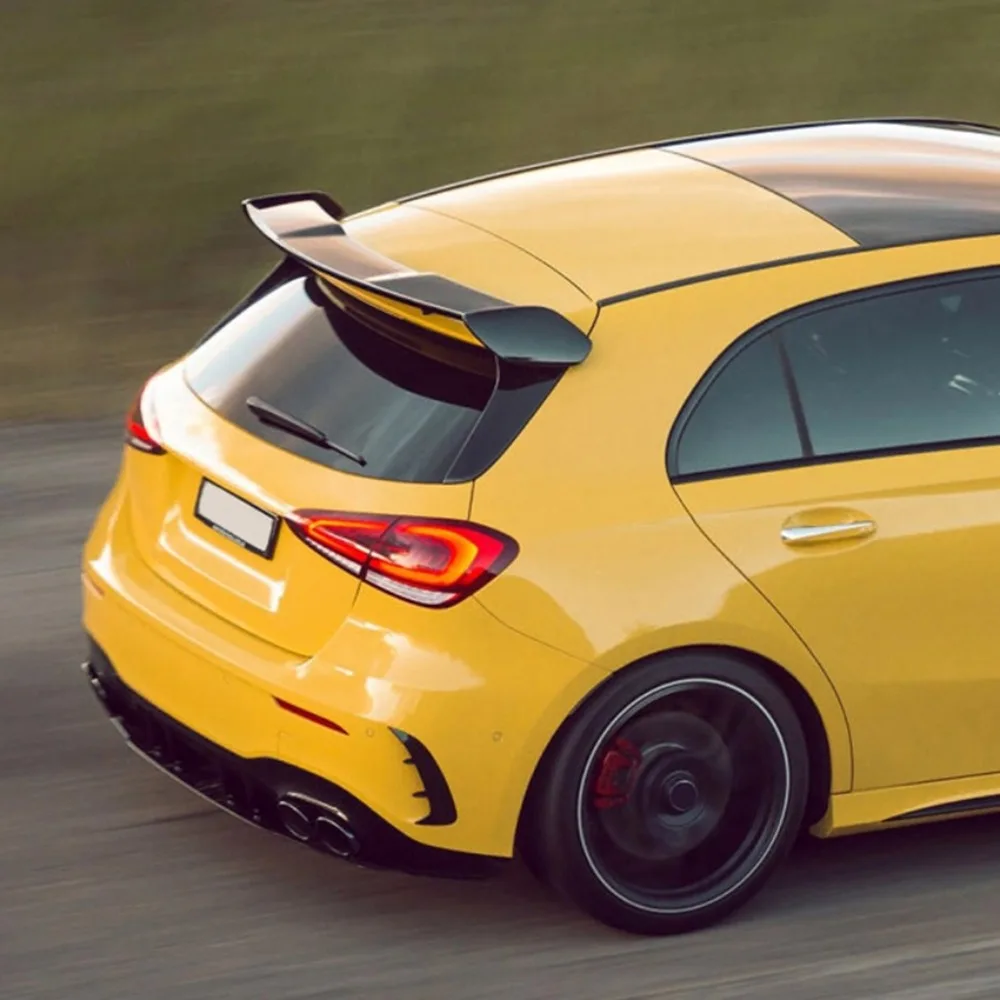 For 2019-2022 For Mercedes Benz A Class W177 A180 A200 A220 A260 AMG Gloss Black / ABS Rear Roof Spoiler Tail Wings Body Trim