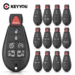 KEYYOU 3PCS Car Remote Key Shell Case For Jeep Chrysler Dodge 300 Town Country Grand Cherokee Caravan Charger Magnum Journey