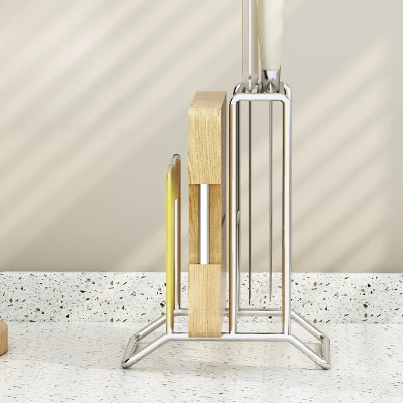

Stainless Steel Kitchen Knife Rack Cutting Board Holder Pot Lid Stand Kitchen Organizer Racks