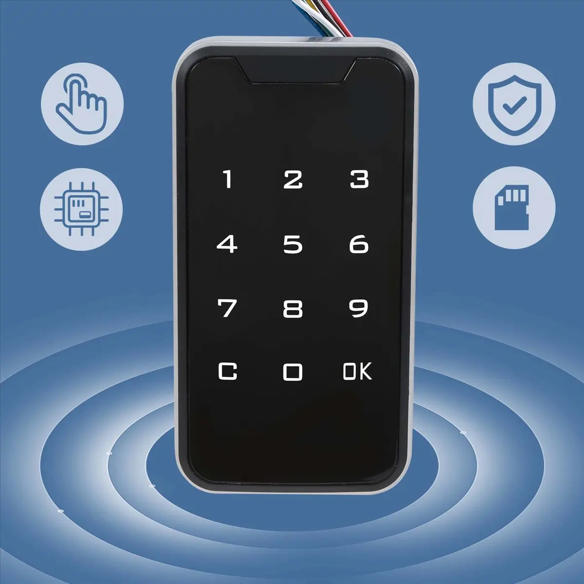 A58Z Electronic Smart Digital Electronic Door Lock Fingerprint Press Password Keyless Keypad