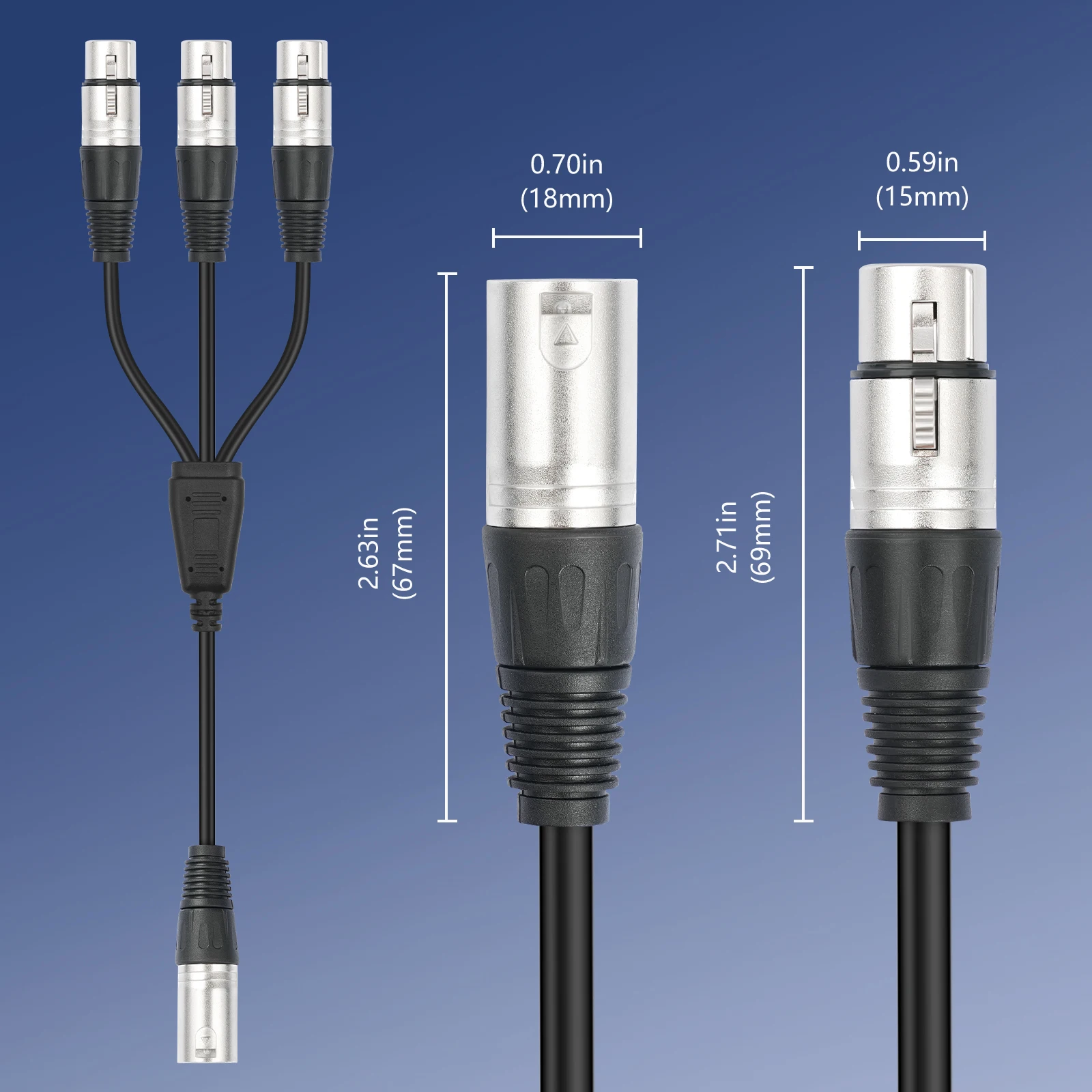 3Pin XLR الفاصل احباط + مضفر محمية الصوت مهائي كابلات ارتداء مقاومة متوازن XLR Mic الحبل لخلاط ميكروفون مكبر للصوت #4