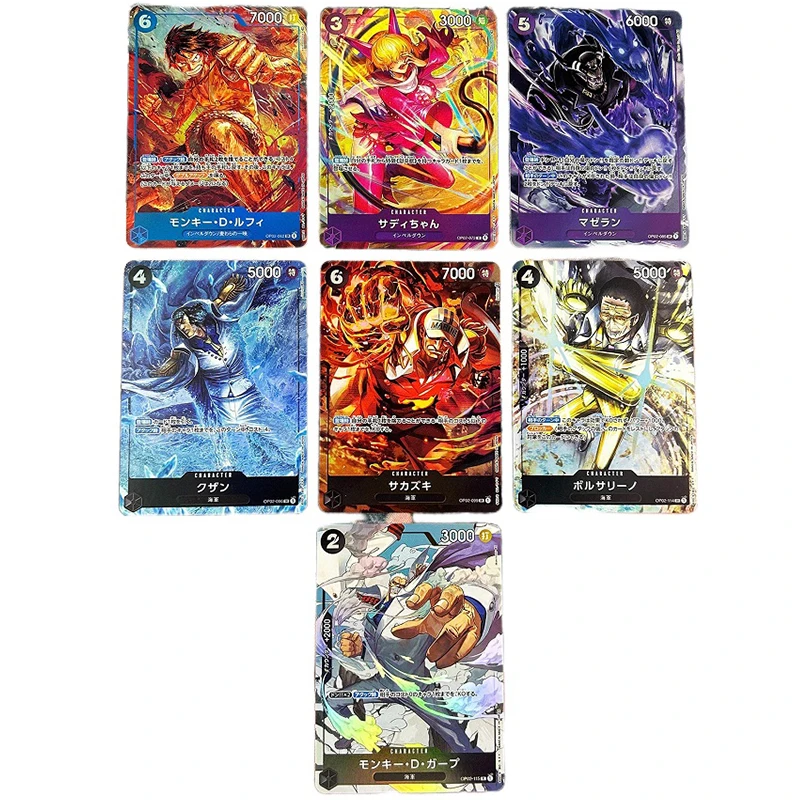 Anime One Piece TCG OPCG Replica Japanese Version Card Game OP02 Luffy Shanks Ace Nami Roronoa Zoro Game Anime Collection Cards