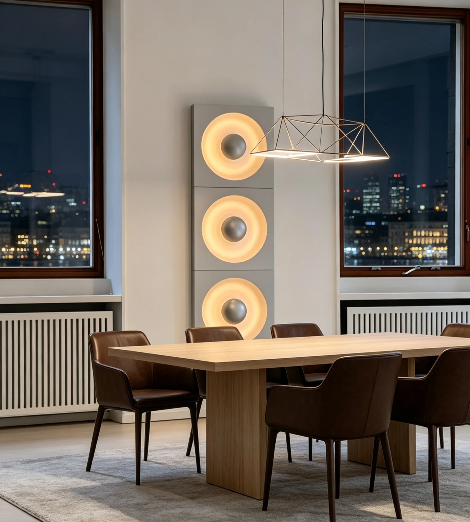 Art Deco brushed aluminum round wall lamp, wall lamp for living room bedroom wall lamp