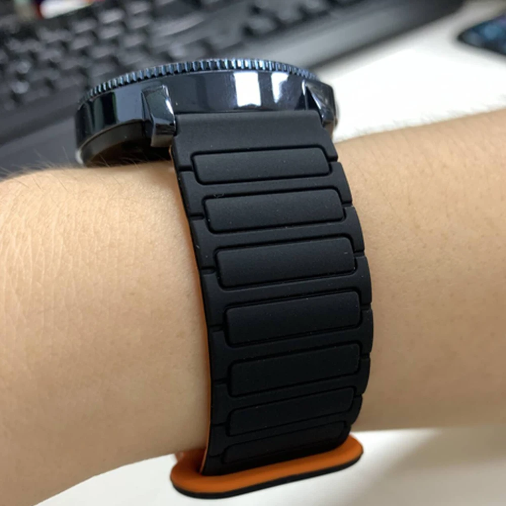 Magnetyczny silikonowy pasek do COROS APEX 42mm 46mm 2 Pro/PACE Pro 3 2 20mm 22mm Miękki pasek do zegarka do AMAZFIT BIP 6 5 Bransoletka sportowa