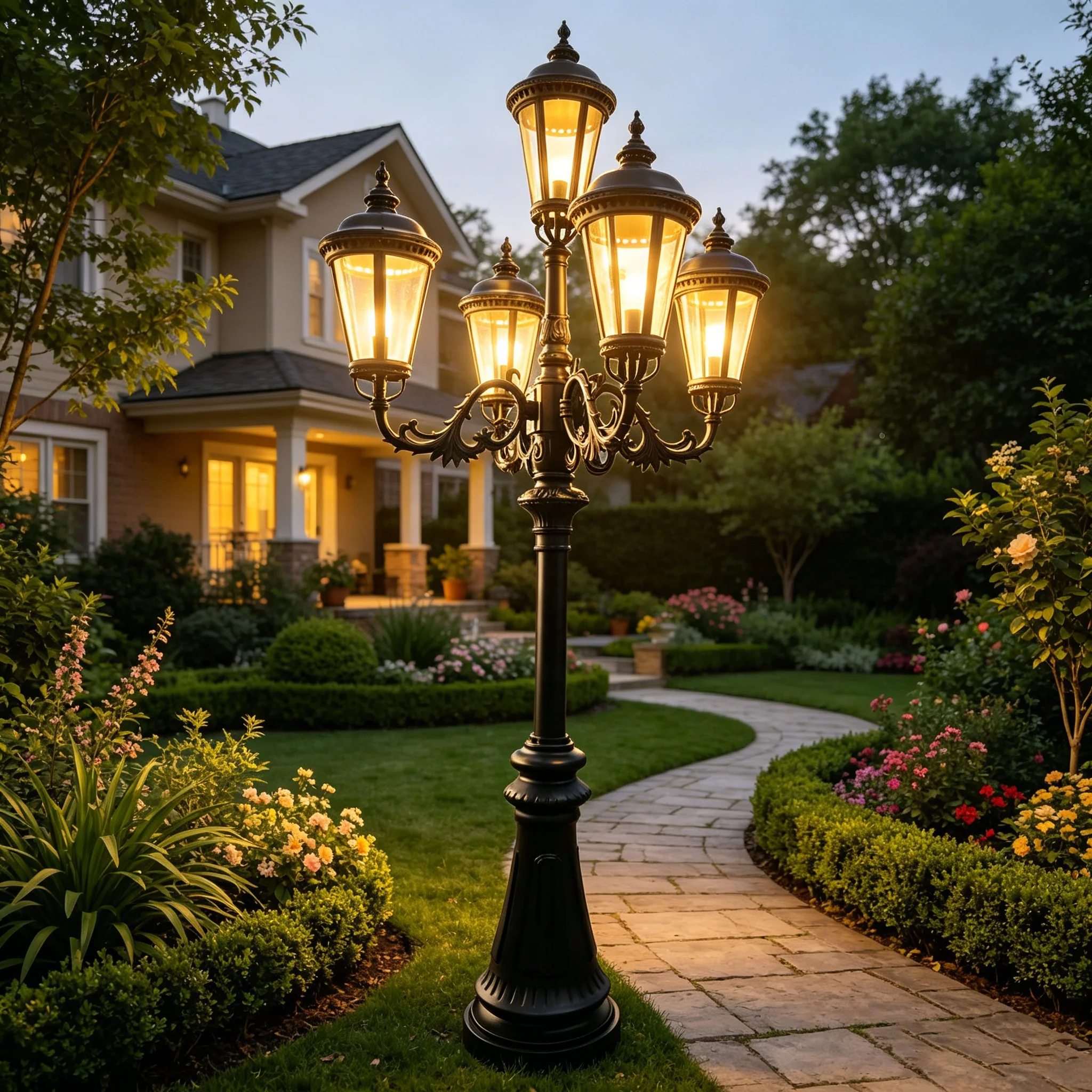LED Street Light Column Garden Light AC Power Supply IP65 Waterproof Suitable for Landscape Outdoor Corridor Decoration Lights