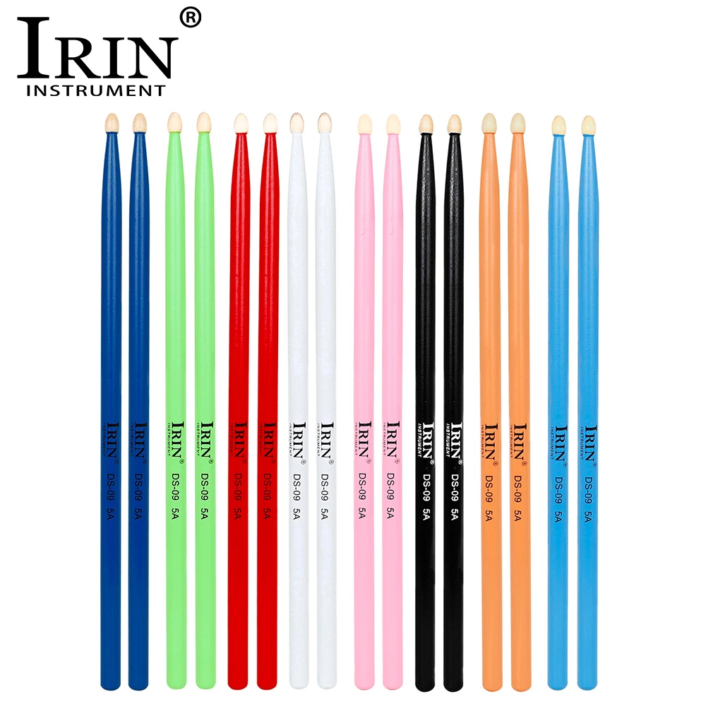 IRIN 1 Pair 5A Maple Drumsticks Colourful Drum Sticks Drum Mallets Professional Percussion Instrument Parts & Accessories