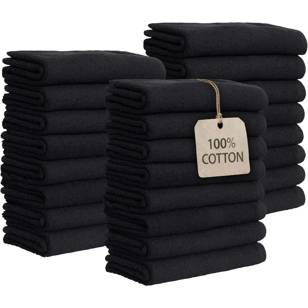 

Cotton Spa Towels, 100% Cotton, 16x25, 24-Pack, Premium Quality, Soft & Absorbent for Gym, Pool, Spa, and Home Use