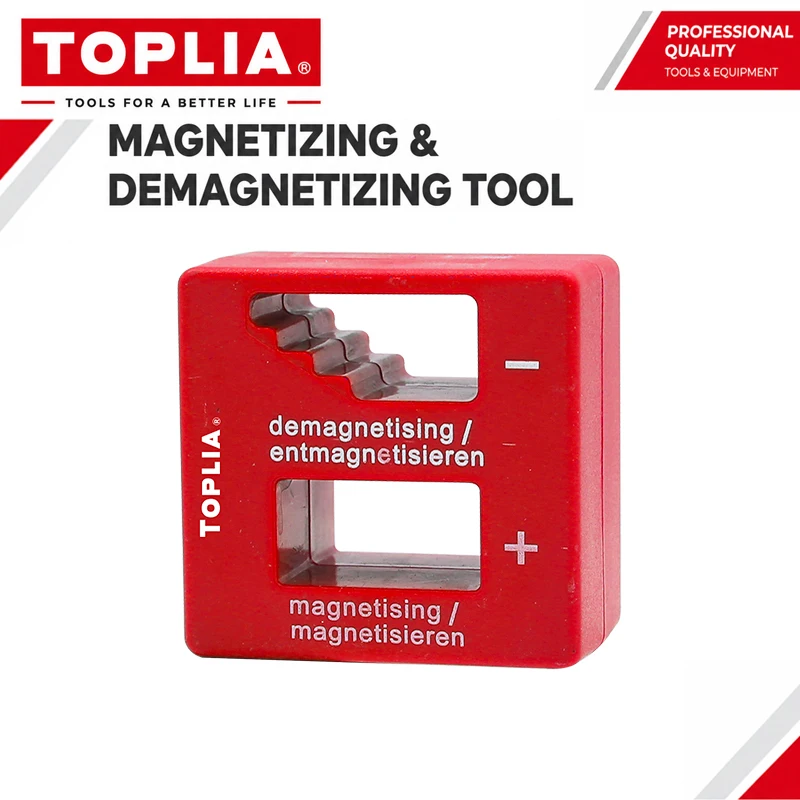 TOPLIA X0701004 Magnetizer & Demagnetizer, High Impact Resistant Plastic Shell Cadmium Free Magnetizing and DemagnetizerTool