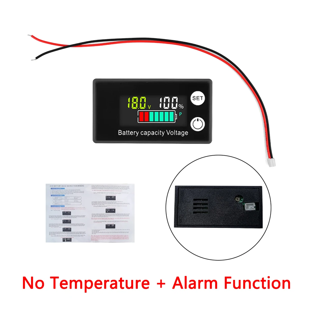 12V 24V 48V 72V Digitaler Batteriekapazitätsanzeiger DC 8V-100V Blei-Säure Lithium LiFePO4 Auto Motorrad Voltmeter Spannungsmesser – Detail 2