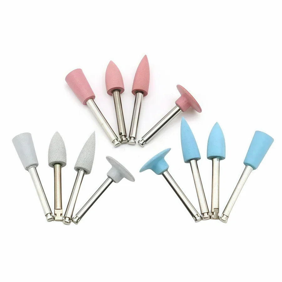 10pcs/pack Dental Silicone Grinding Heads Teeth Polisher for Low-speed Machine Polishing Dental Tools Dentistry Lab