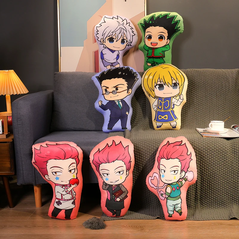 

45cmAnime Hunter X Hunter плюшевая кукла, игрушка Hisoka Killua Zoldyck Gon Kurapika, милая мягкая набивная Подушка, игрушки для детей, подарок