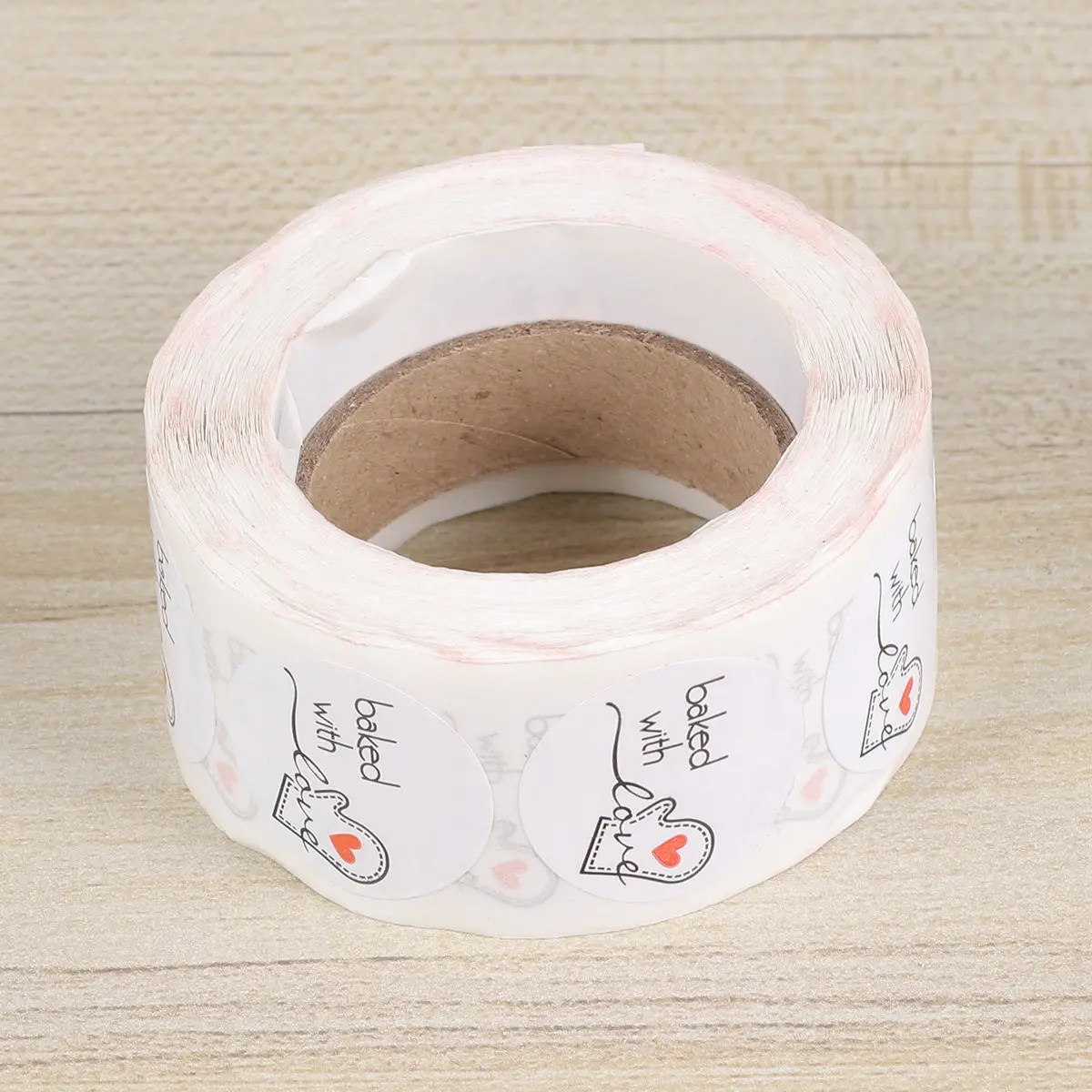 

Baking Themed Stickers Roll for Cake Decorating DIY Holiday Baking Labels Kraft Paper Decorative Sticker Set White