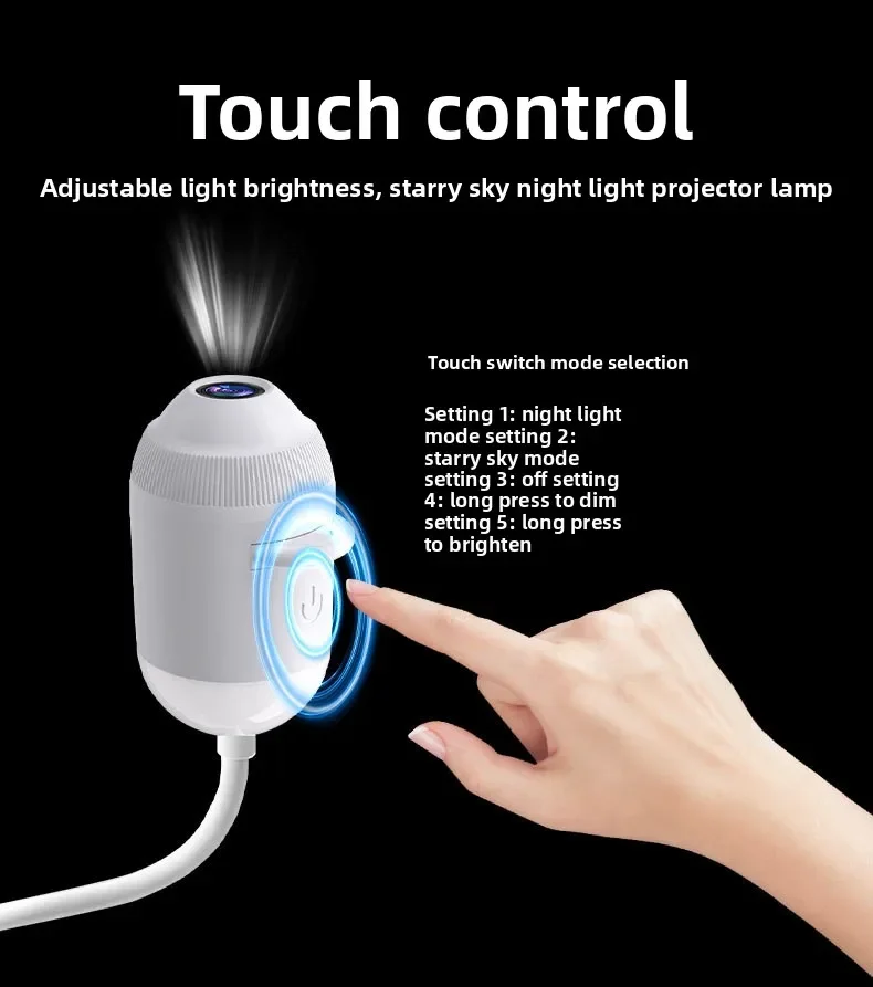 USB-Sternenhimmel-Projektorlicht, Winkelverstellbares Auto-Ambientelicht, Dekoratives Licht für Schlafzimmer, Wohnzimmer und Auto-Innenräume – Detail 8