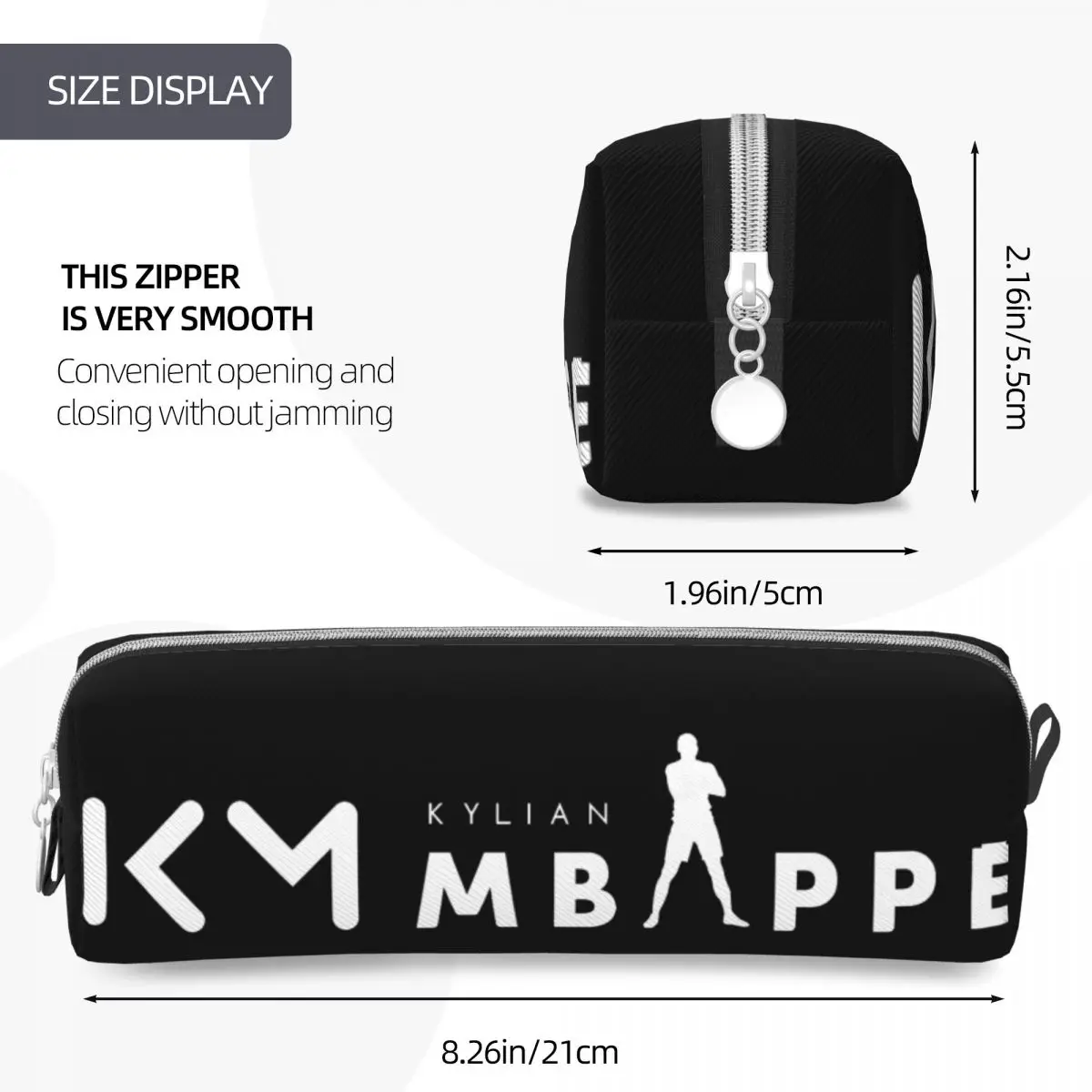 Mbappe KM Football Pencil Case Soccer Star Pencilcases Pen for Student Large Storage Pencil Bags Students School Gift Stationery