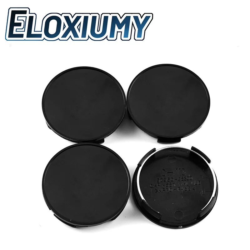 Комплект из 4 колпачков для центра дисков Eloxiumy для Accent 2007-2011 и E350 2010 # 70713 # 52960-38300 # Аксессуары 70725, внешний диаметр 59 мм, внутренний диаметр 54,5 мм