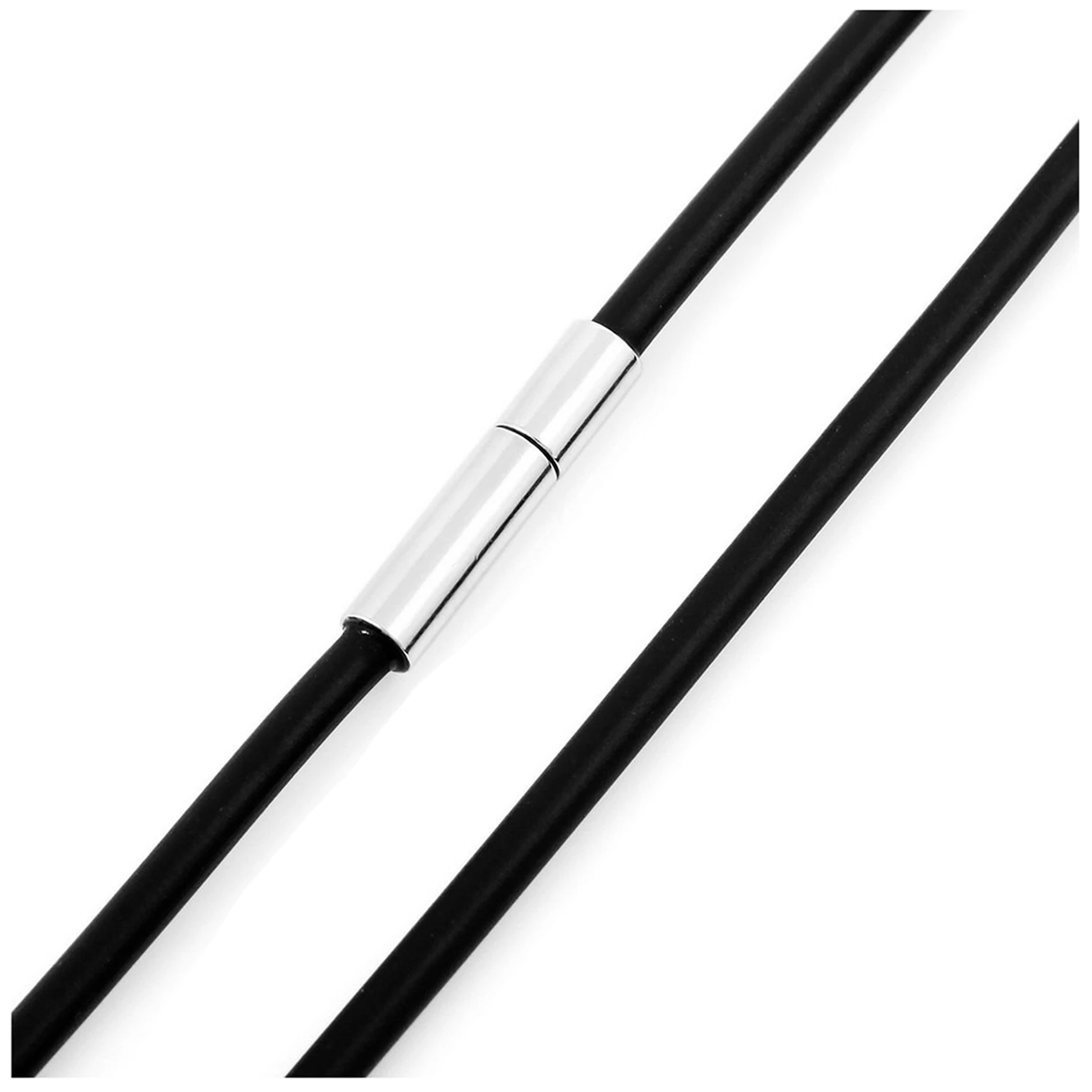 AT33 1 ชิ้น 25.5 นิ้ว 3 มิลลิเมตรยางคอสร้อยคอและ 1 ชิ้น 2 มิลลิเมตรความกว้างผิวเชือกสร้อยคอสร้อยคอโซ่ 51 ซม.