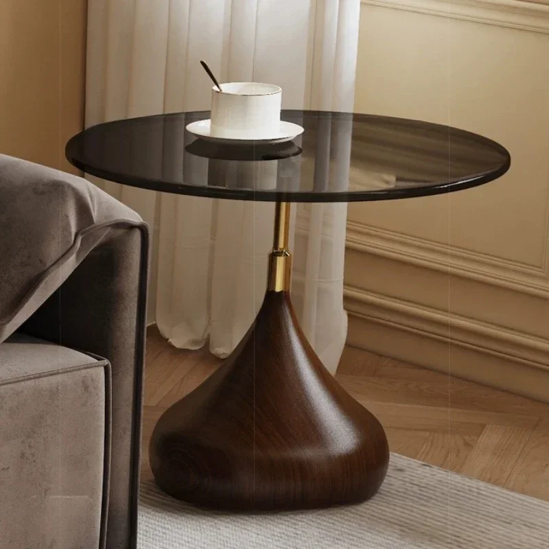 Round Table Side Furniture Luxury Mini Modern Coffee Tables Corner Wooden Night Home Room Desk Nordic Simple Hall Esstisch Small