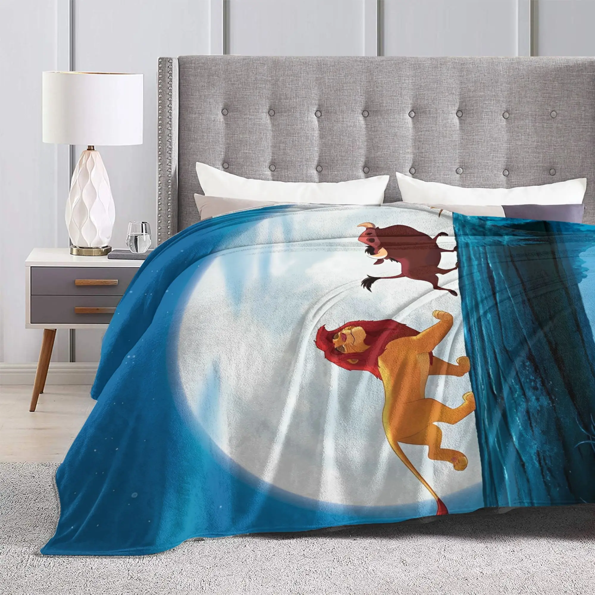 هاكونا ماتاتا- بطانية صوف الأسد الملك مضحك الكرتون موضة رمي بطانية للمنزل 150*125 سنتيمتر لحاف ، #3