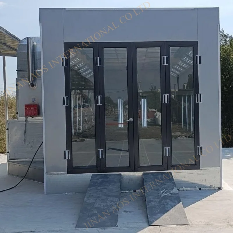 Luxury Auto Fully Glass Gate Diesel Burner Heating Spray Paint Booth for Car