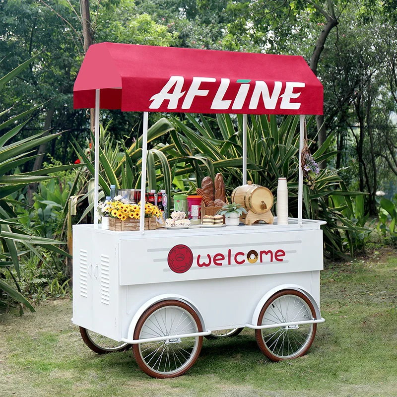 الآيس كريم متعددة الوظائف كشك سيارة متنقلة في الهواء الطلق مبيعات الطعام سيارة التجارية بلازا الترويجية وجبة خفيفة عرض السيارة #3