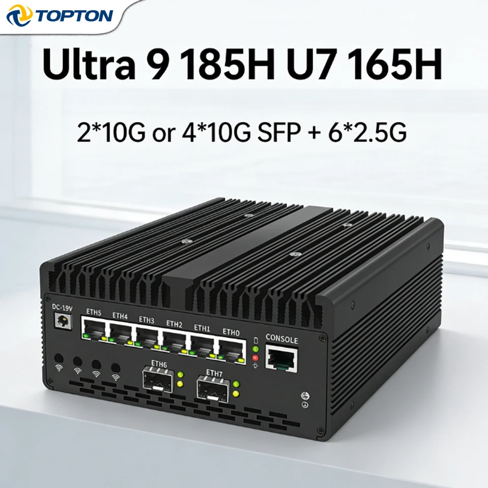 Topton H15 Firewall Mini Industial PC Ultra 9 185H U7 165H 4x/2x