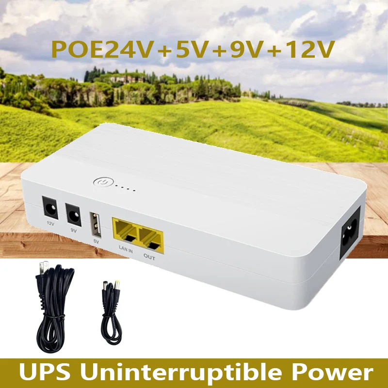 Mini UPS Uninterruptible Power Supply USB5V DC9/12V POE24V for Camera Routers Reliable Battery Backup Energy Storage