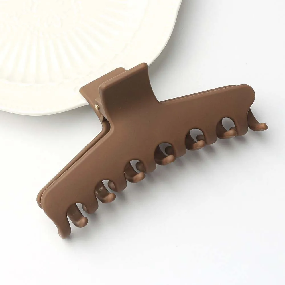 

Safe Silicone Shark Clip Square Korean Style Straight Line Shaped Hair Claw Headwear Simple Elastic Plastic Hair Claw Gifts