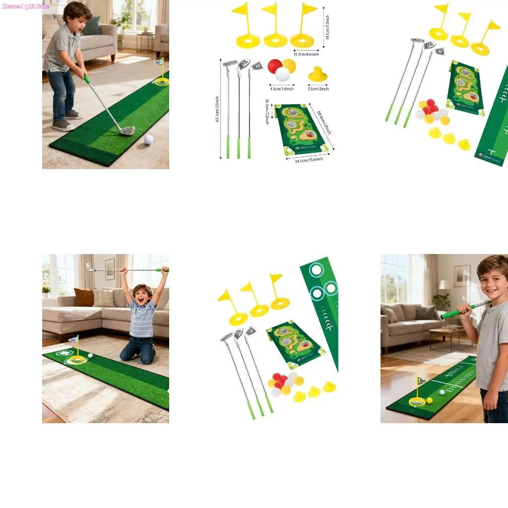 D0JC Extendable Golfing Practice Toy With Safe Plastic Building For Family Sports Activity