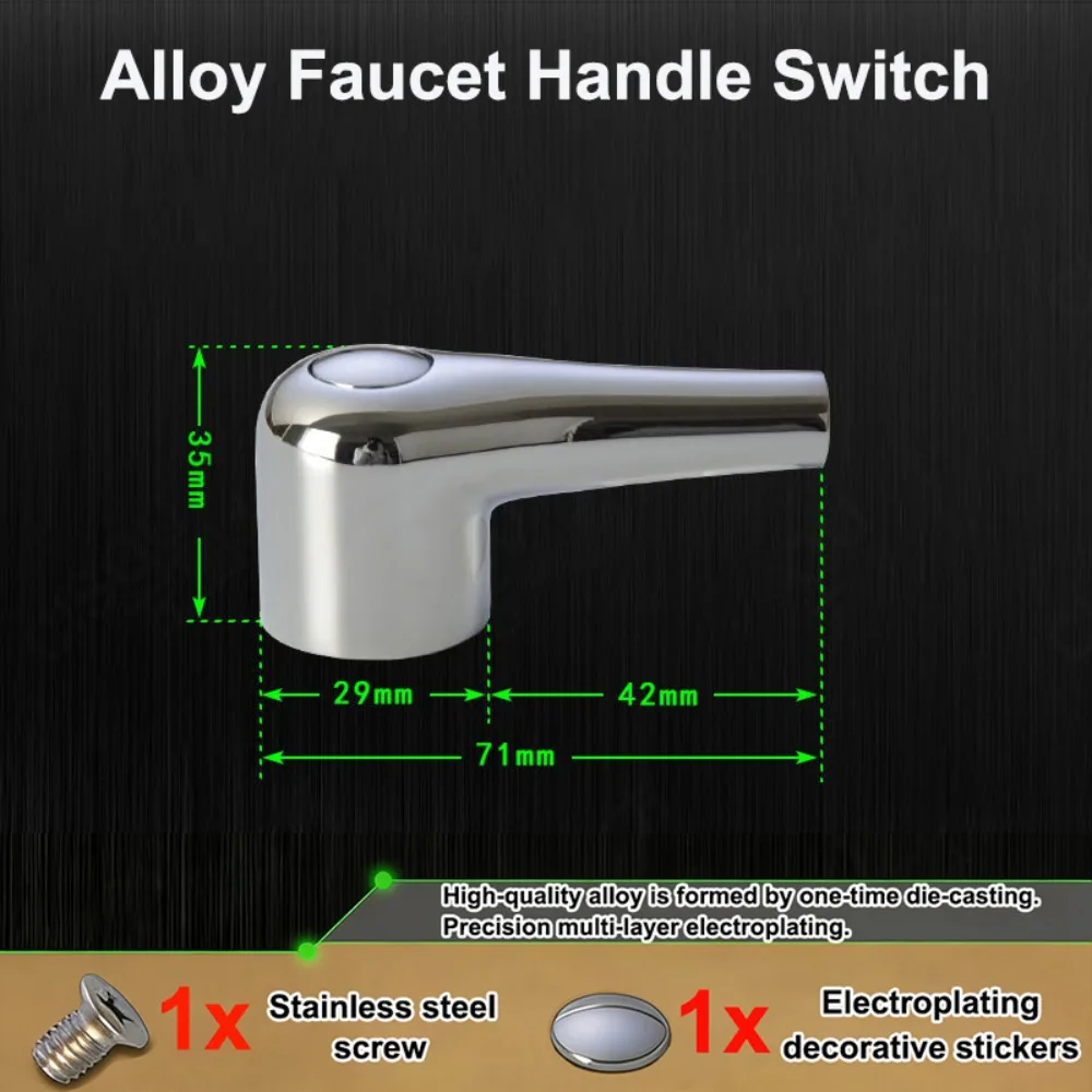 

Новая универсальная ручка для смесителя из сплава, серебристая, для быстрого открывания клапана, для раковины/мойки