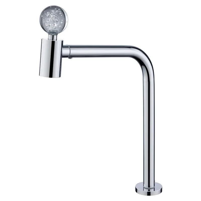 Decked single cold Stream Sprayer Basin Faucet Single Handle Rotation 304 SUS Sink Mixer Chrome Grey Out Door Tap